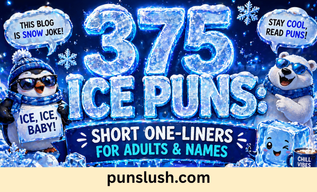 375 Ice Puns Short One Liners For Adults & Names
