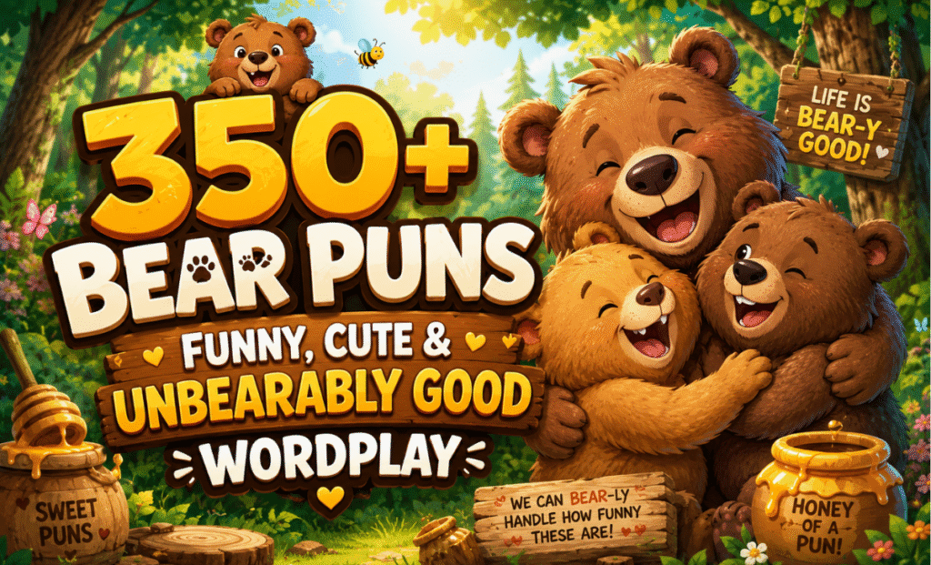 350+ Bear Puns Funny Cute & Unbearably Good Wordplay