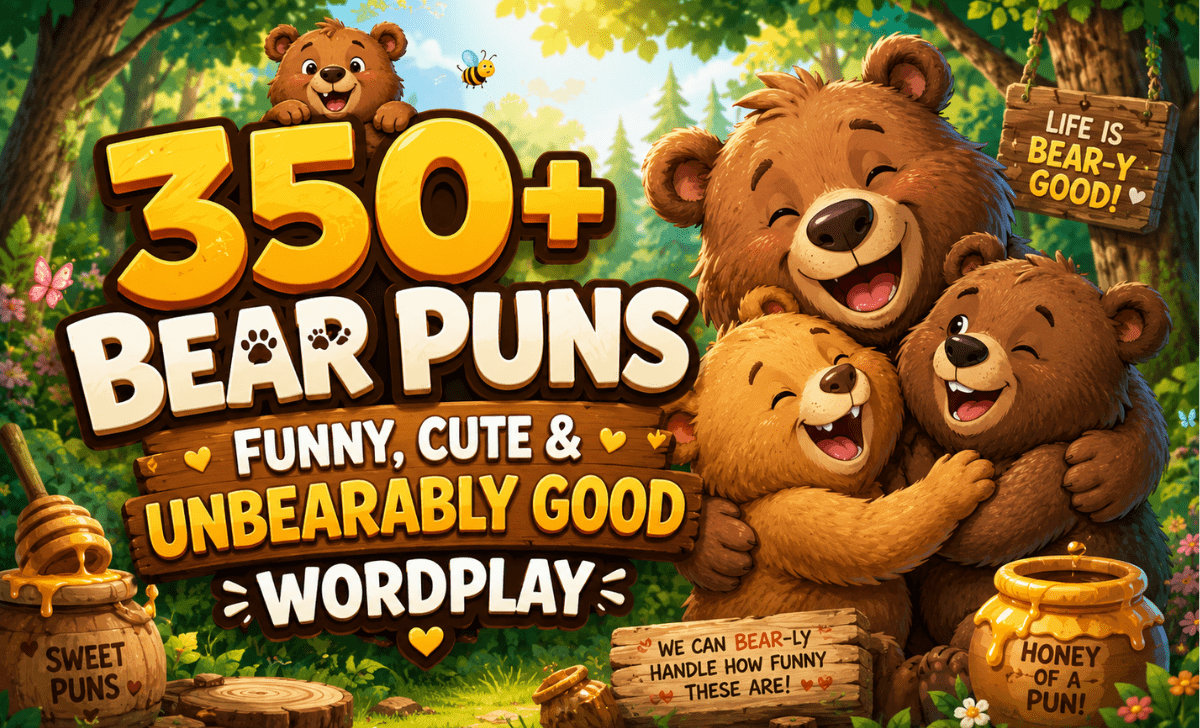 350+ Bear Puns Funny Cute & Unbearably Good Wordplay