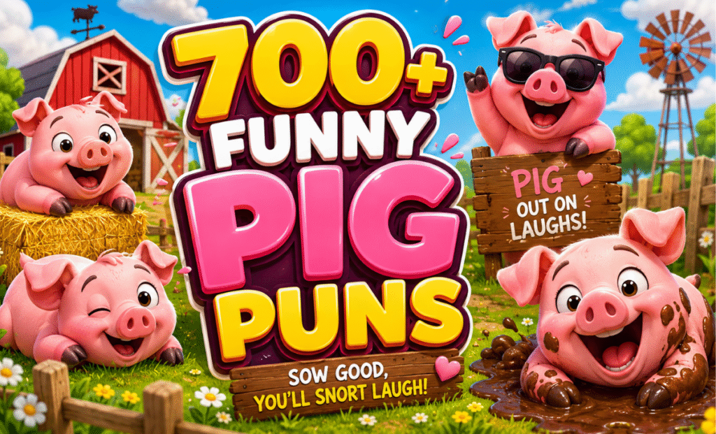 700+ Funny Pig Puns Clever, Punny, and Totally Sow Good